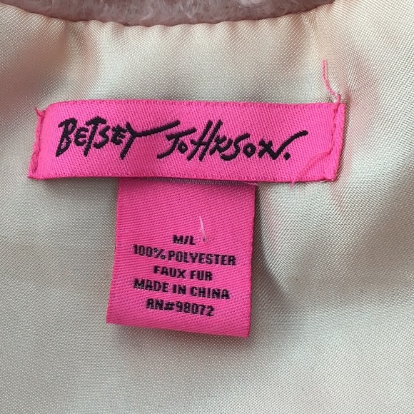 Betsy Johnson Pink Faux Vest - Picture 4 of 5